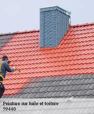 Peinture sur tuile et toiture  bas-lieu-59440 Entreprise Léonard