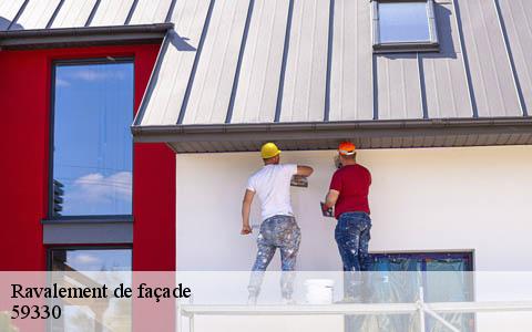 Ravalement de façade  neuf-mesnil-59330 Entreprise Léonard