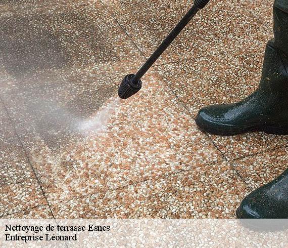 Nettoyage de terrasse  esnes-59127 Entreprise Léonard