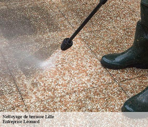 Nettoyage de terrasse  lille-59000 Entreprise Léonard