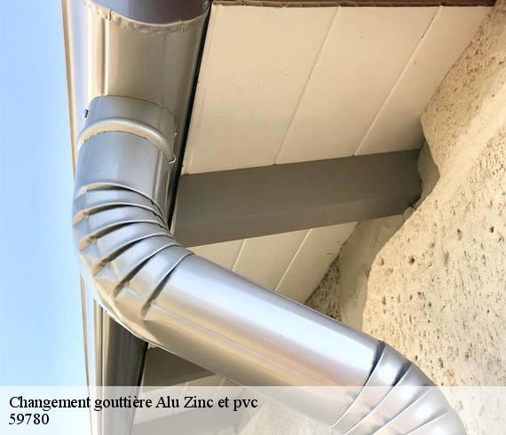 Changement gouttière Alu Zinc et pvc  baisieux-59780 Entreprise Léonard