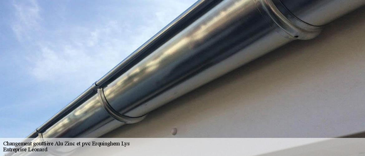 Changement gouttière Alu Zinc et pvc  erquinghem-lys-59193 Entreprise Léonard