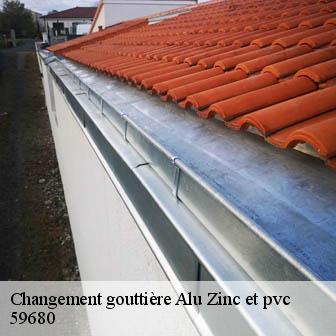 Changement gouttière Alu Zinc et pvc obrechies-59680 Entreprise Léonard
