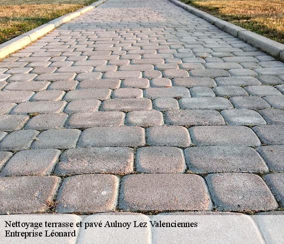 Nettoyage terrasse et pavé  aulnoy-lez-valenciennes-59300 Entreprise Léonard