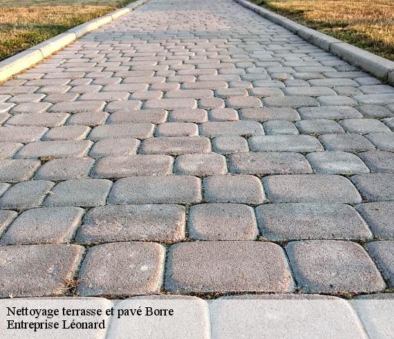 Nettoyage terrasse et pavé  borre-59190 Entreprise Léonard