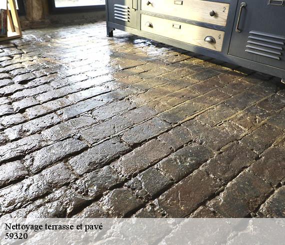Nettoyage terrasse et pavé  escobecques-59320 Entreprise Léonard