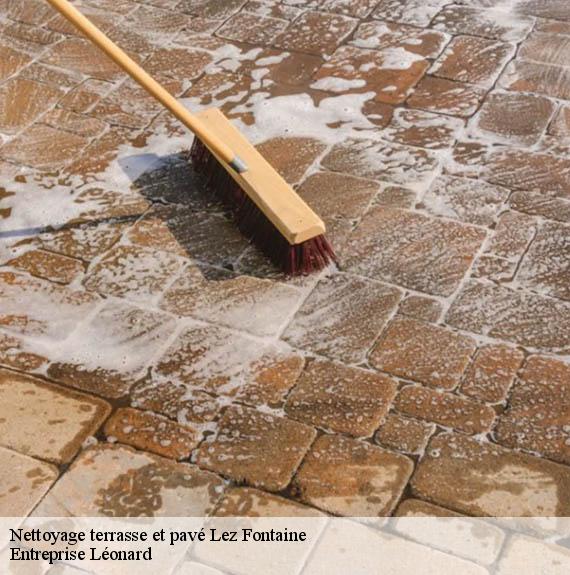 Nettoyage terrasse et pavé  lez-fontaine-59740 Entreprise Léonard