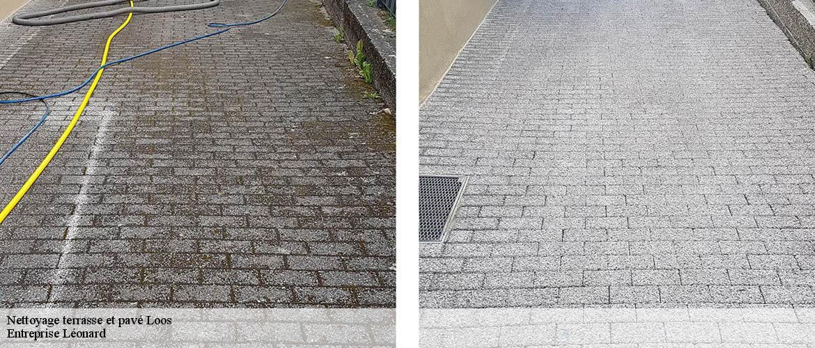 Nettoyage terrasse et pavé  loos-59120 Entreprise Léonard