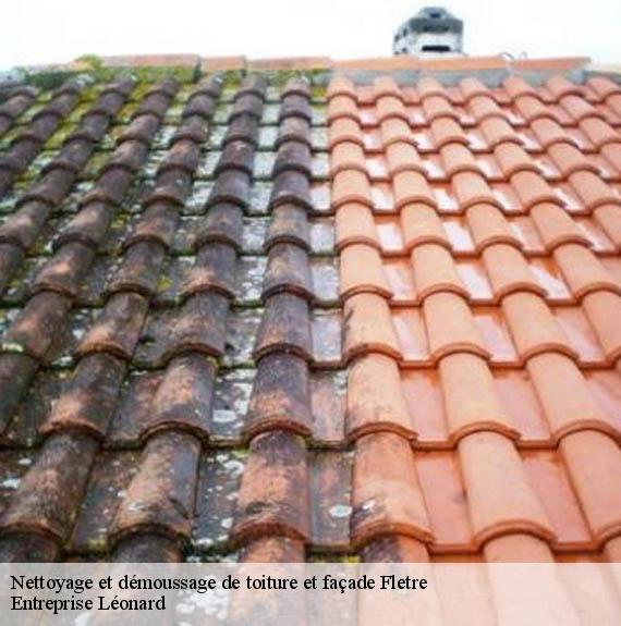 Nettoyage et démoussage de toiture et façade  fletre-59270 Entreprise Léonard