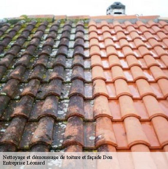 Nettoyage et démoussage de toiture et façade  don-59272 Entreprise Léonard