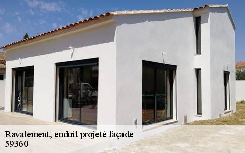 Ravalement, enduit projeté façade   le-cateau-cambresis-59360 Entreprise Léonard