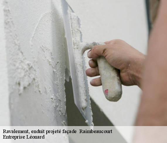Ravalement, enduit projeté façade   raimbeaucourt-59283 Entreprise Léonard