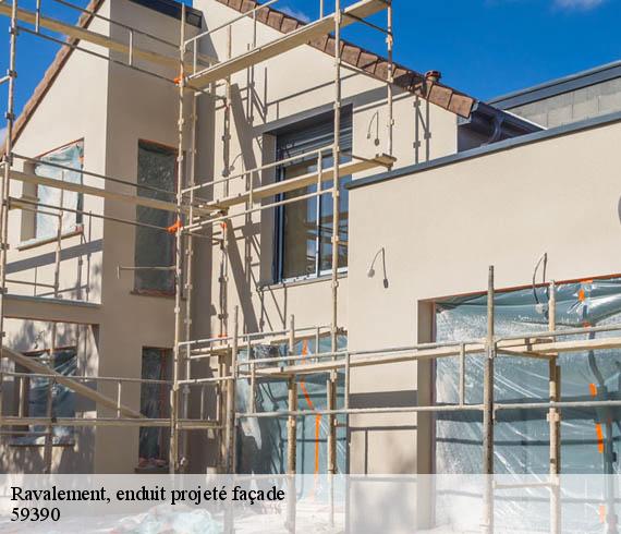 Ravalement, enduit projeté façade   sailly-lez-lannoy-59390 Entreprise Léonard