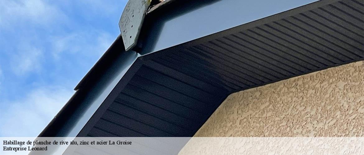 Habillage de planche de rive alu, zinc et acier  la-groise-59360 Entreprise Léonard